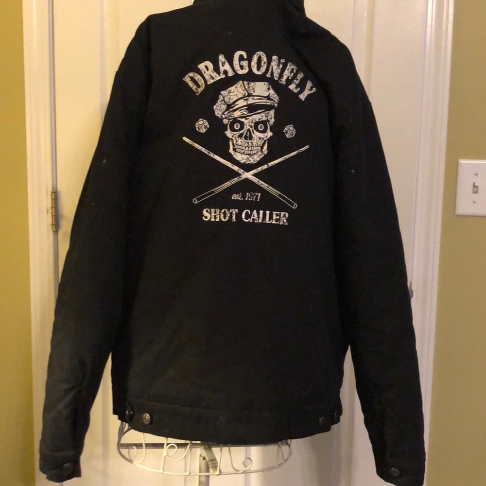 Men’s Black zipper jacket by Dragonfly